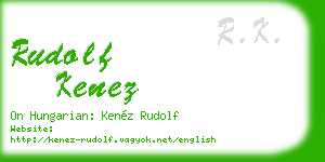rudolf kenez business card