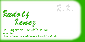 rudolf kenez business card